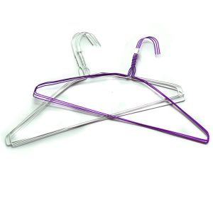 China 2.1mm 16 Inch Laundry Wire Hanger Heavy Duty Powder Coated White on sale