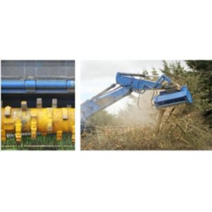 Flexible Control Hydraulic Hedge Cutter , Bush Trimming Machine Low Noise