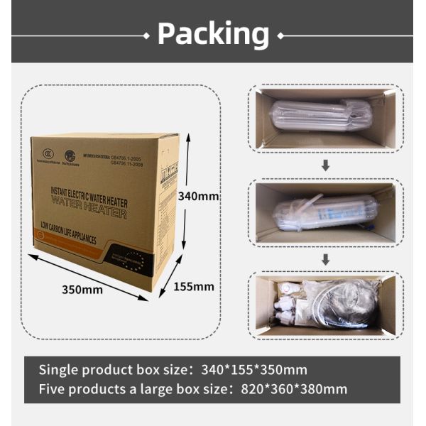 3.5KW-6KW New Design Automatic Bathroom Instant Electric Water Heater