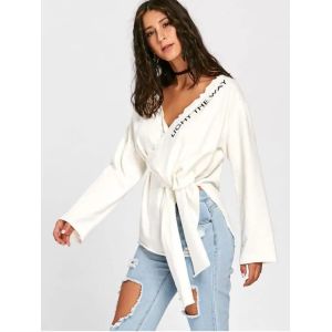 Buy cheap Spring Letter Pattern Long Sleeve Knitted Tip Top Women from wholesalers