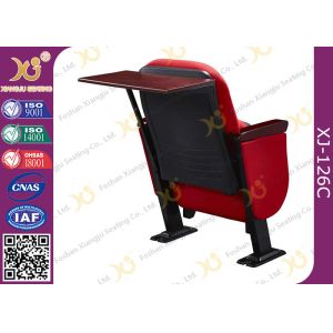 Back MDF Writing Tablet Folding Auditorium Theater Seating With Small Armrest