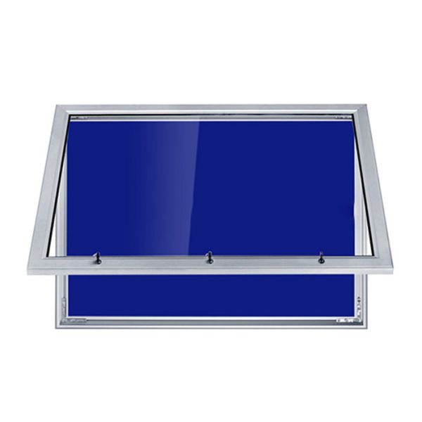 Quality Blue Office Bulletin Board Aluminum Frame Hiding Wall Mounting Style for sale