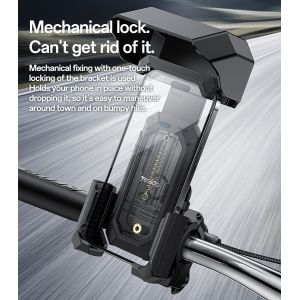 360 Degree Adjustable Bicycle Phone Holder with Mechanical Locking for Stable