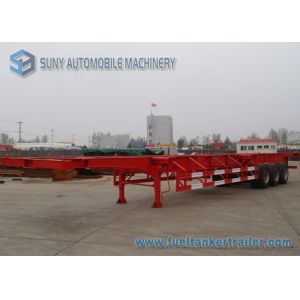 Flatbed Three Axles Container Skeletal Trailer 53ft Container Mechanical
