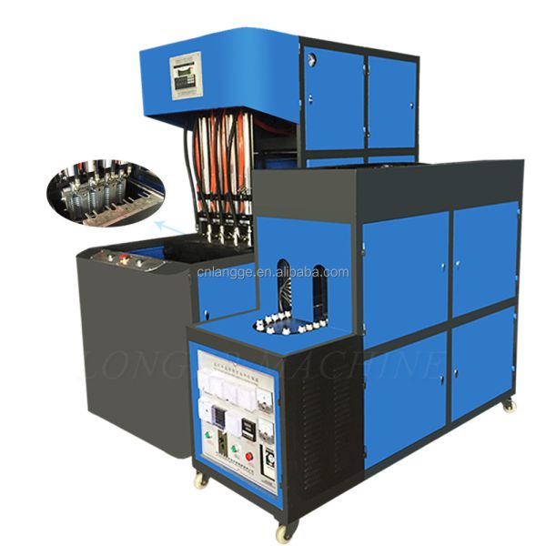 Buy cheap Semi Automatic 4 Cavity 500ML Small Plastic Bottle Making Machine with Speed Blue Design from wholesalers