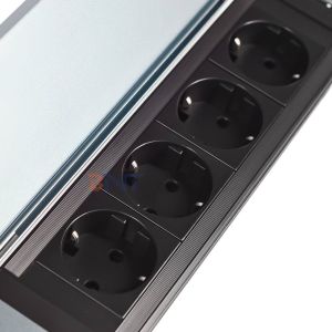 Buy cheap Embedded flip cover Design Desktop Socket Power With 4 EU AC Outlets from wholesalers