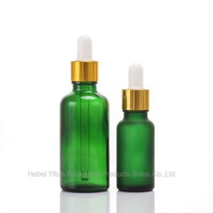 Buy cheap Refillable Frosted Green Glass Dropper Bottle Durable And Reusable from wholesalers