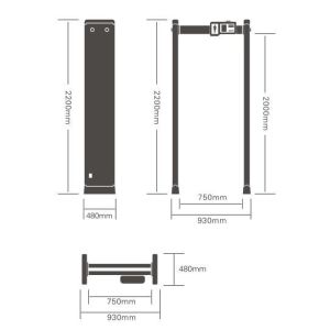 400 Sensitivity Door Frame Metal Detector Light Alarm Indicator With ODM OEM
