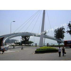 Modern Structure Prefab Pedestrian Bridge Temporary Use European Standard