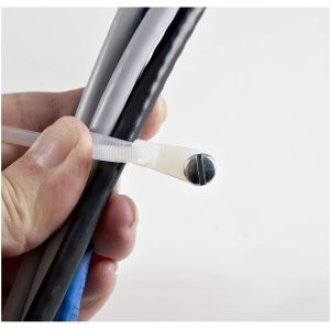 Buy cheap 7.87 inch Black Screw Hole Zip Ties Nylon 66 Screw Mount Cable Tie from wholesalers