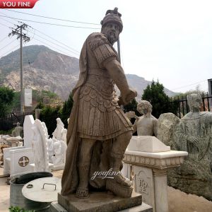 Buy cheap Customize Roman Soldier Riding Horse Marble Sculpture from wholesalers