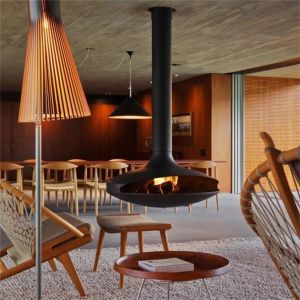 Buy cheap 100cm Modern Roof Mounted Suspended Hanging Fireplace For Indoor Decorative from wholesalers