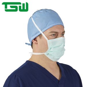 FDA Disposable 3 Ply Tie On Protective Face Mask 17.5x9.5cm