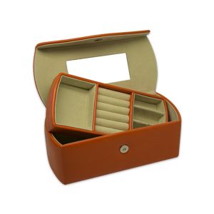 Buy cheap 2 layers Portable MDF Divider Leather Jewelry Box from wholesalers