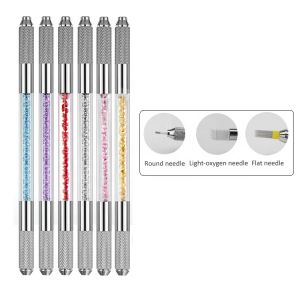 Buy cheap Professional Microblading Tattoo Pen with 14.2cm Length Stainless Steel and Plastic Double Head Design for Eyebrow Microblading from wholesalers