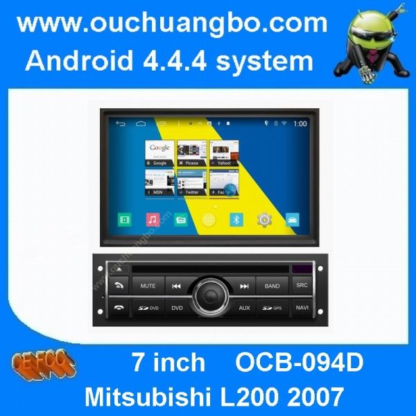Ouchuangbo audio dvd navi Mitsubishi L200 2007 android 4.4 OS 3G wifi 1080P 4