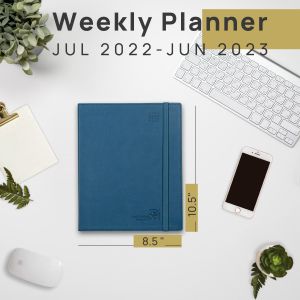 Buy cheap 100GSM Ivory Paper Large Academic Planner Night Blue Weekly Schedule from wholesalers