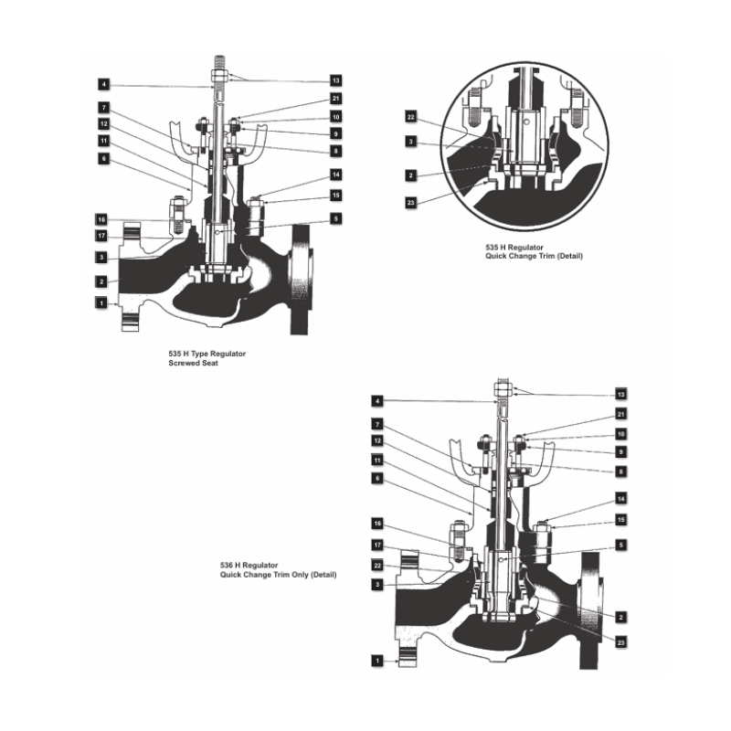 Masoneilan 535H-536H Control Valve with SVI Positioner Compatibility