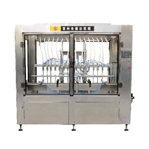 10 Liter Linear Liquid Filling Machine , High Precision Rotor Pump Filling Line