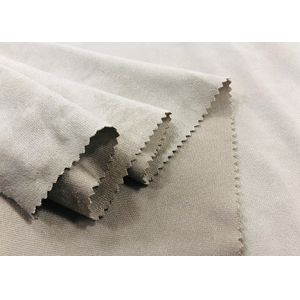 110GSM Microsuede Upholstery Fabric / Recycled Pet Fabric Eco Friendly Oyster