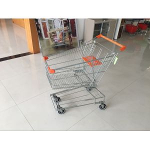 Buy cheap Steel Wire Shopping Trolley Low Carbon With zinc plated colorful coating 100L from wholesalers