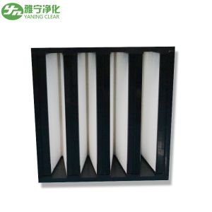 China F7 F8 F9 H10 V Bank Filter With ABS Plastic Frame on sale