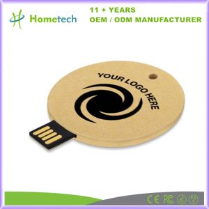 6g Round Card USB Made from Recyclable Paper with Windows/Mac OS/Linux