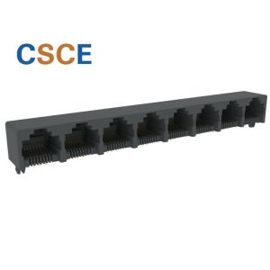 Buy cheap Plastic 180 Degree 8 Pin 1×8 RJ45 Modular Jack from wholesalers