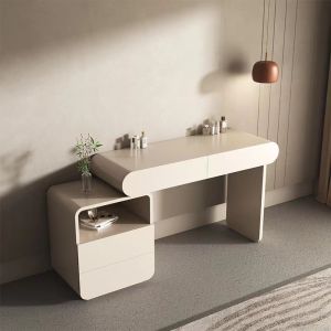 Creative Apricot Hotel Dressing Table Set With Drawers Solid Wood