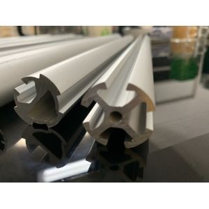 Buy cheap Silver Anodized T Slot Aluminum Extrusion Profile Round Assembly Line from wholesalers