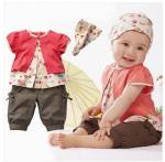 Buy cheap 3 Pcs Baby Girls Fruits Pattern Top+Pants+Hat Set Outfits 0-3 Years Clothes from wholesalers