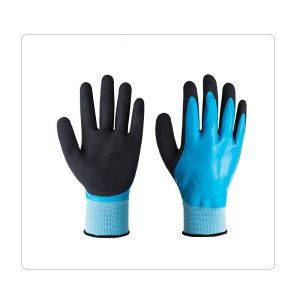 Buy cheap Breathable Elastic Knitting Double Latex Palm Coated Gloves For Garbage Handling product