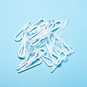 Buy cheap Clothing Clear Plastic R Shape Collar Clips without Teeth from wholesalers