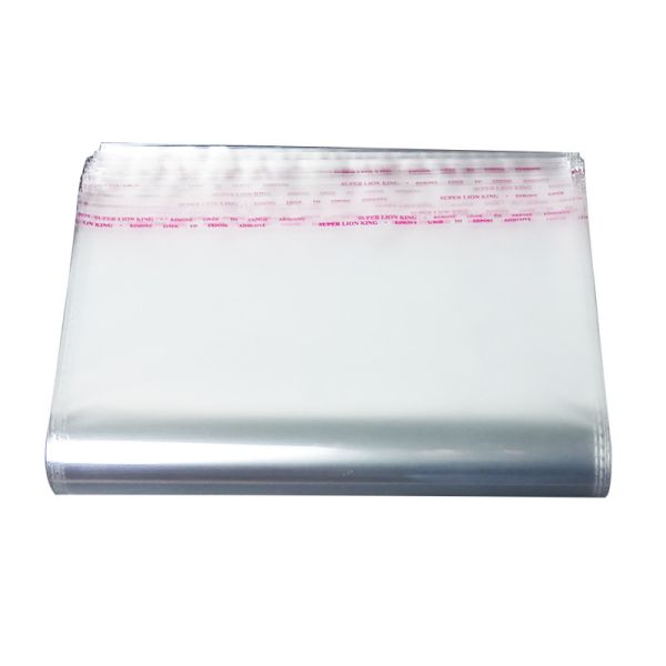 Quality Width 65cm 100pcs/Pack Extra Large Custom Printing Apparel Door-mat Package Self Sealing Bopp Bag Clear Plastic Cellophane Bag for sale