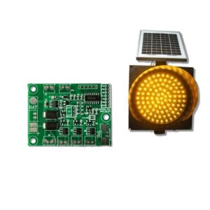 Polycarbonate LED Solar Traffic Yellow Flashing Light pcb pcba