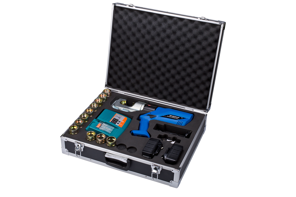 Buy cheap Battery Hydraulic Cable Crimper with 16-400mm² Crimping Range 120KN Force and 42mm Stroke Portable Electric Pressing Tool from wholesalers