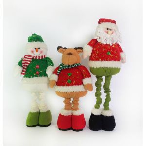 Buy cheap Stuffed Reindeer Snowman Doll Christmas Plush Toys With Streaching Leg from wholesalers