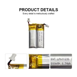 Buy cheap Custom Lithium Polymer Battery LP601235 3.7v 250mAh LiPo Battery from wholesalers