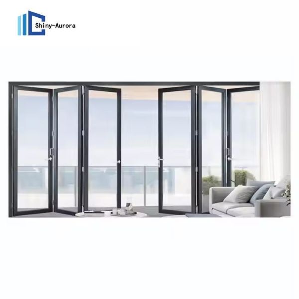 Aluminium Bi Fold Sliding Doors Custom Internal Folding Glass Doors