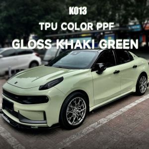 China K013 Gloss Khaki Green TPU Color Car Paint Protection Film Wrap Car Vinyl Premium on sale