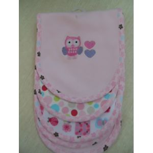 Buy cheap 3PK cotton interlock fabric pink embroidered & printed burp cloths from wholesalers