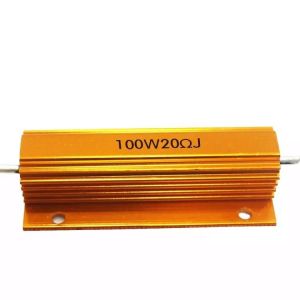 Buy cheap RX24 75W 2R 2 Ohm Power Golden Aluminium Housed Metal Shell Case Wire Wound Resistor Wirewound from wholesalers