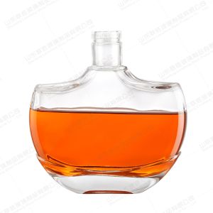 OEM/ODM Accepted Electroplating Clear Glass Bottles for Brandy Whiskey Vodka