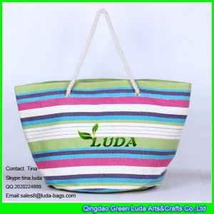 Buy cheap LUDA striped paper straw extra large beach bag from wholesalers