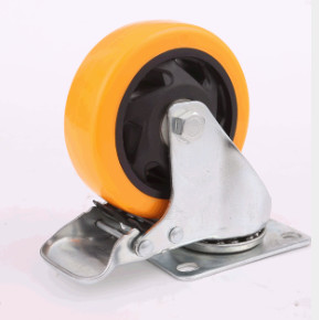 Buy cheap 4 Inch Locking Casters Urethane Casters With Brake Galvanized Zinc from wholesalers