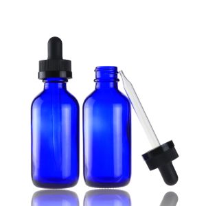 Buy cheap 1oz 2oz 3oz 4oz Cobalt Blue Boston Glass Bottle for Cosmetics Essential Oil Customized Colors and Samples Process 2-3 days from wholesalers