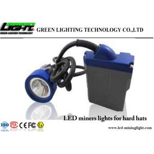 Bulletproof Lens Led Miners Cap Lamp 6.6 Ah Li - Ion Battery 1000lux Waterproof