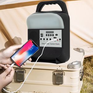 Rechargeable Home Energy Lighting System Kit Solar Bulb Set With Radio With USB