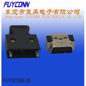 Buy cheap 20 Pin Servo Connector Mini Solder Type SCSI Connector W/ Plastic Dust Cover Sider Screw from wholesalers