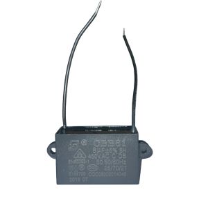 Buy cheap CBB61 Ceiling Fan Capacitor 450V 8.0mfd With 100mm Line Length from wholesalers